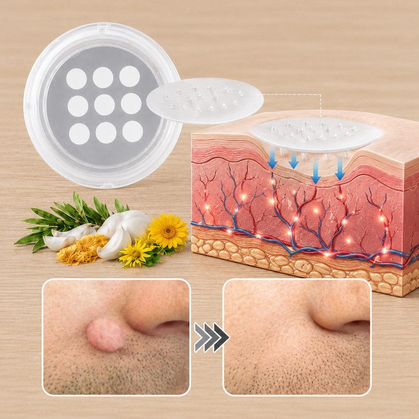 ✨✨✨PURESHADE® 2 az 1-ben mikrotűs és hidrokolloid tapasz🍀 | Kiálló anyajegyek, aknék, lapos szemölcsök és bőrnövedékek eltávolítására | Segít csökkenteni a ráncokat, hegeket és bőrhibákat | Láthatatlan tapasz az arcra és testre