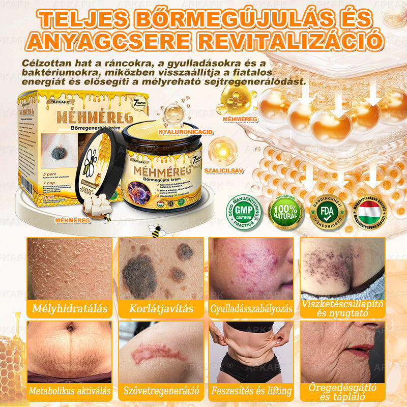 ✨ 𝖠𝖯𝖪𝖠𝖯𝖪® méhméreges bőrmegújító krém ✅ Fizetés átvételkor | ✅ Egyszeri rendelés | 🚫 Nincs havi előfizetés
