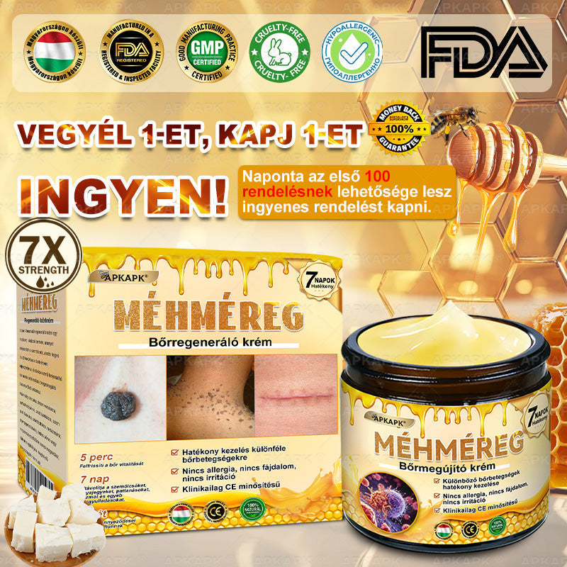 ✨ 𝖠𝖯𝖪𝖠𝖯𝖪® méhméreges bőrmegújító krém ✅ Fizetés átvételkor | ✅ Egyszeri rendelés | 🚫 Nincs havi előfizetés