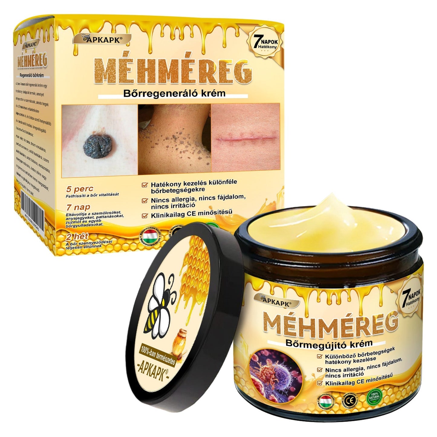 ✨ 𝖠𝖯𝖪𝖠𝖯𝖪® méhméreges bőrmegújító krém ✅ Fizetés átvételkor | ✅ Egyszeri rendelés | 🚫 Nincs havi előfizetés