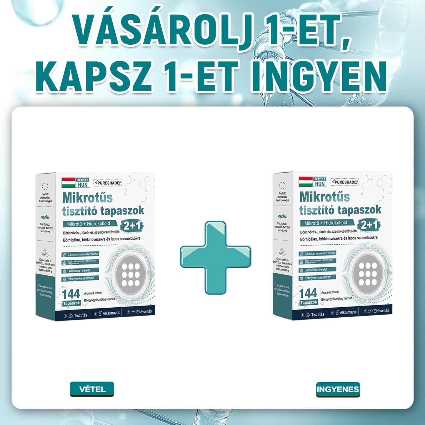 ✨✨✨PURESHADE® 2 az 1-ben mikrotűs és hidrokolloid tapasz🍀 | Kiálló anyajegyek, aknék, lapos szemölcsök és bőrnövedékek eltávolítására | Segít csökkenteni a ráncokat, hegeket és bőrhibákat | Láthatatlan tapasz az arcra és testre