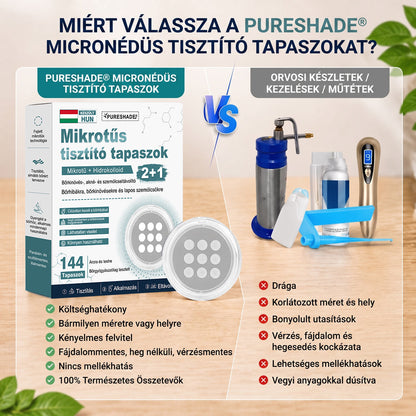 ✨✨✨PURESHADE® 2 az 1-ben mikrotűs és hidrokolloid tapasz🍀 | Kiálló anyajegyek, aknék, lapos szemölcsök és bőrnövedékek eltávolítására | Segít csökkenteni a ráncokat, hegeket és bőrhibákat | Láthatatlan tapasz az arcra és testre