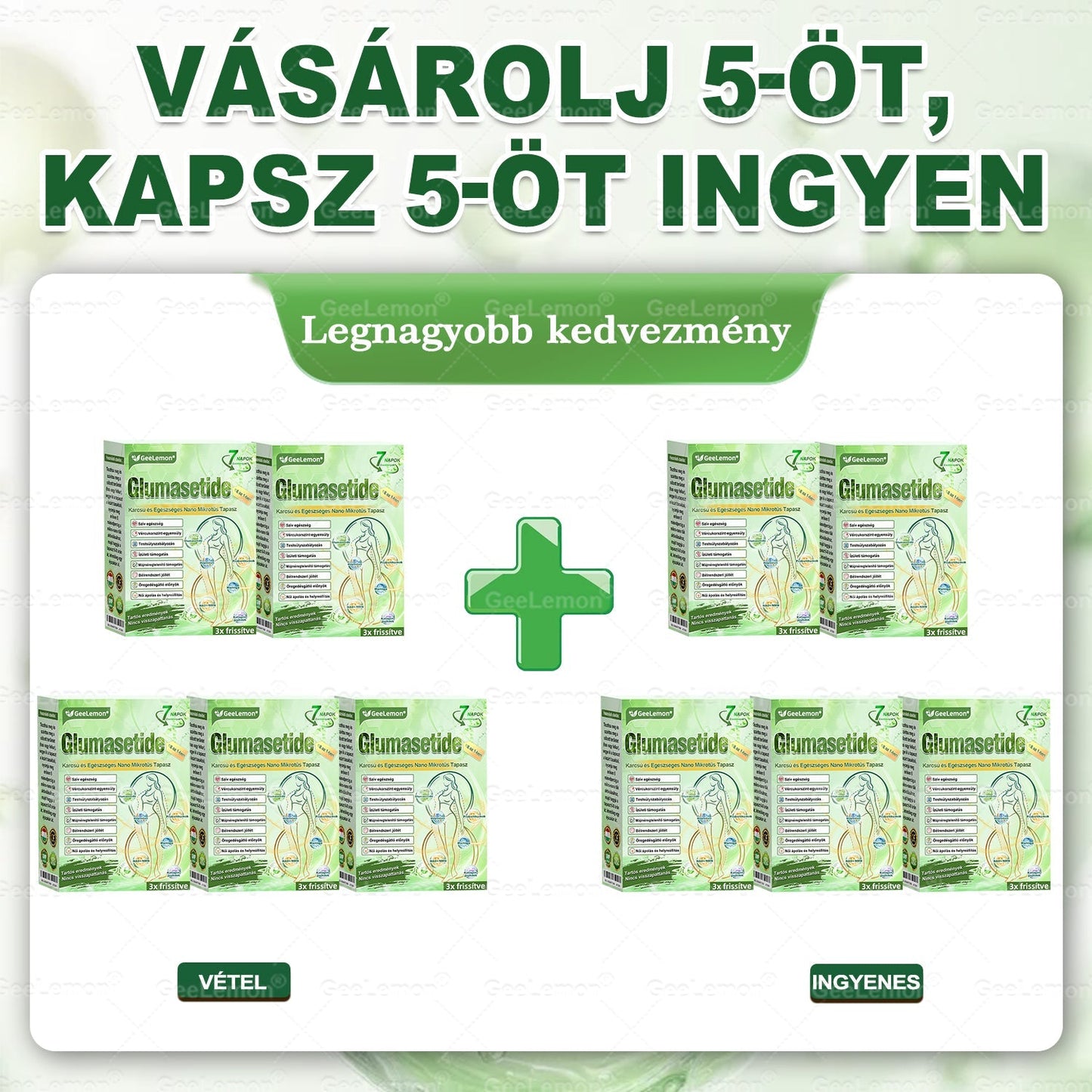Magyar szakértők által ajánlott · 👩‍⚕️ Hivatalos márkabolt| 🎄✨ 𝐆𝐞𝑒𝐿𝑒𝐦𝐨𝐧® Glumasetide 8 az 1-ben Karcsú és Egészséges Nano Mikrotűs Tapasz 🇭🇺