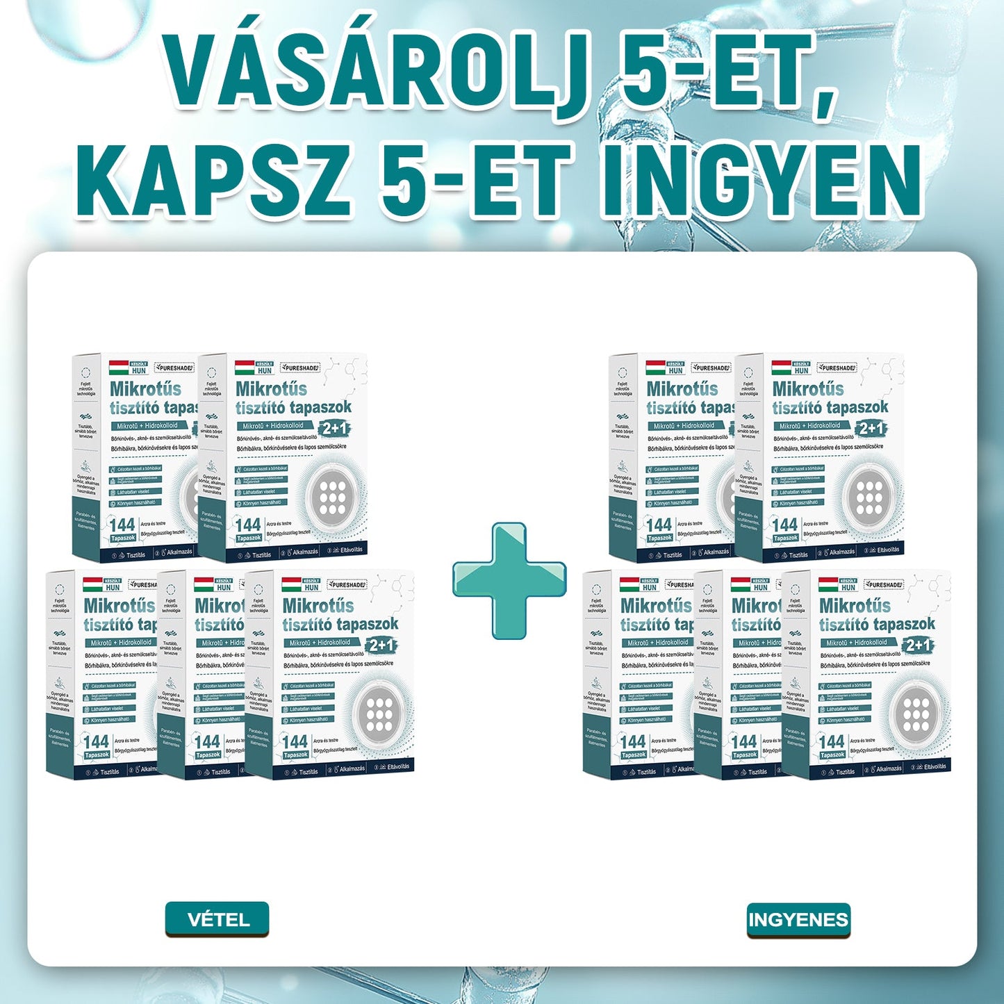 ✨✨✨PURESHADE® 2 az 1-ben mikrotűs és hidrokolloid tapasz🍀 | Kiálló anyajegyek, aknék, lapos szemölcsök és bőrnövedékek eltávolítására | Segít csökkenteni a ráncokat, hegeket és bőrhibákat | Láthatatlan tapasz az arcra és testre